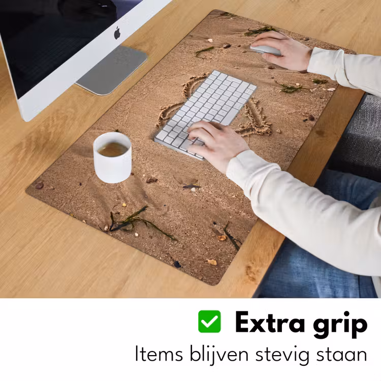 Bureau onderlegger - Dieren - Hart - Strand - Zand - Roze — 6