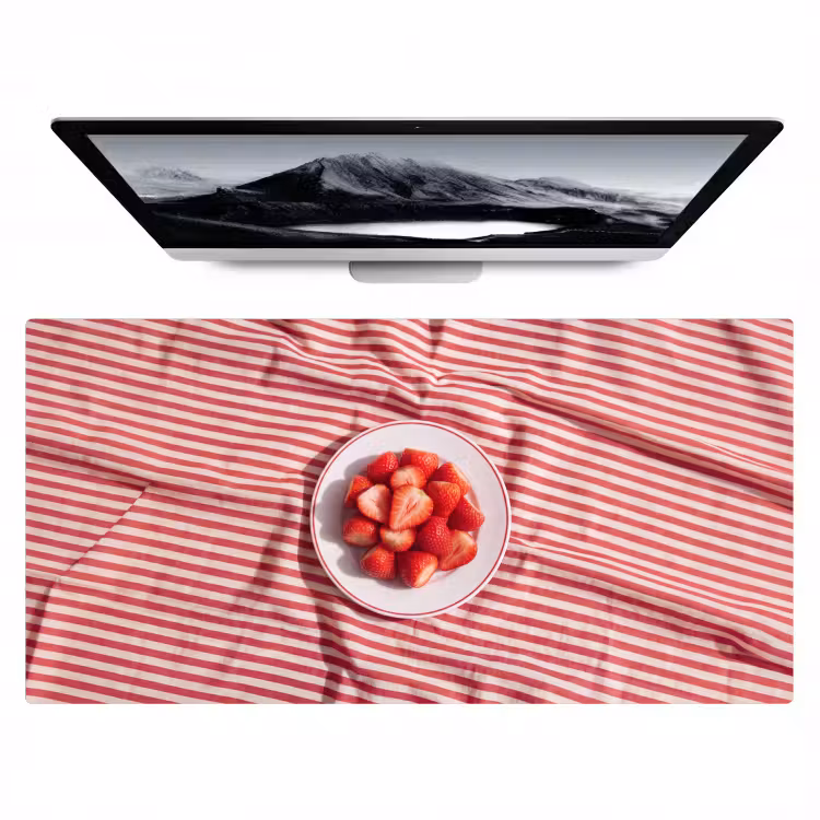 Bureau onderlegger - Eten - Aardbeien - Fruit - Zomer - Rood — 1