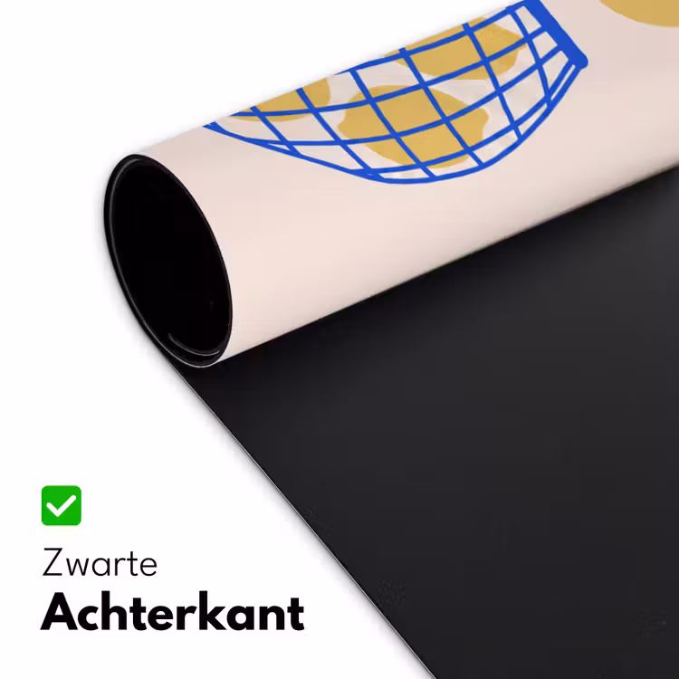 Bureau onderlegger - Eten - Citroen - Boodschappen - Abstract - Geel - Blauw — 5