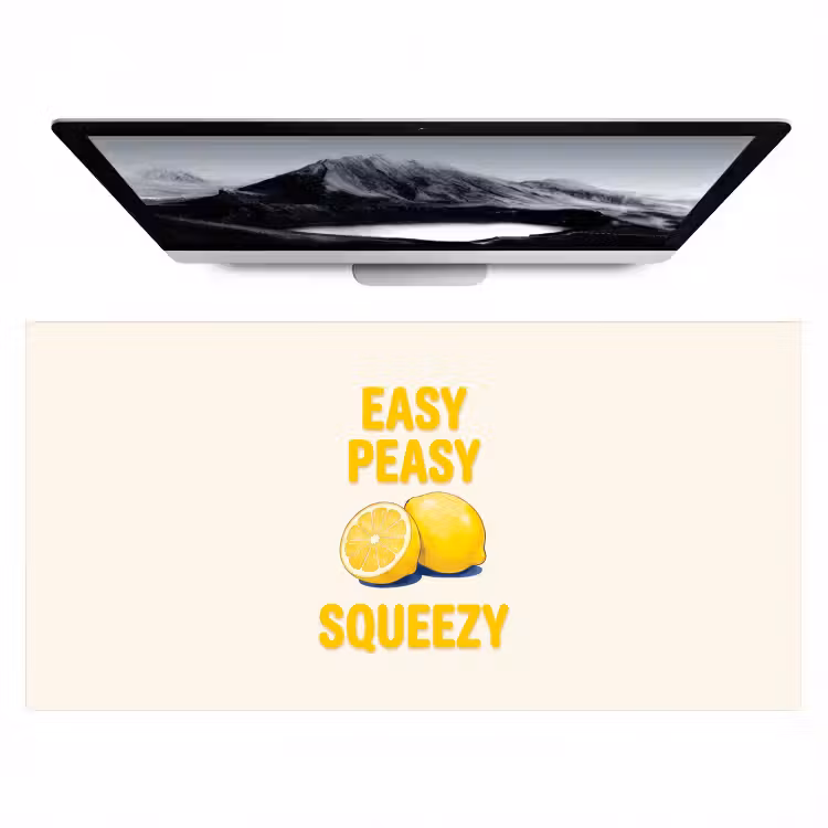 Bureau onderlegger - Eten - Citroenen - Keuken - Illustratie - Geel — 1