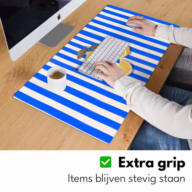 Bureau onderlegger - Fruit - Citroen - Zomer - Geel - Blauw — 6