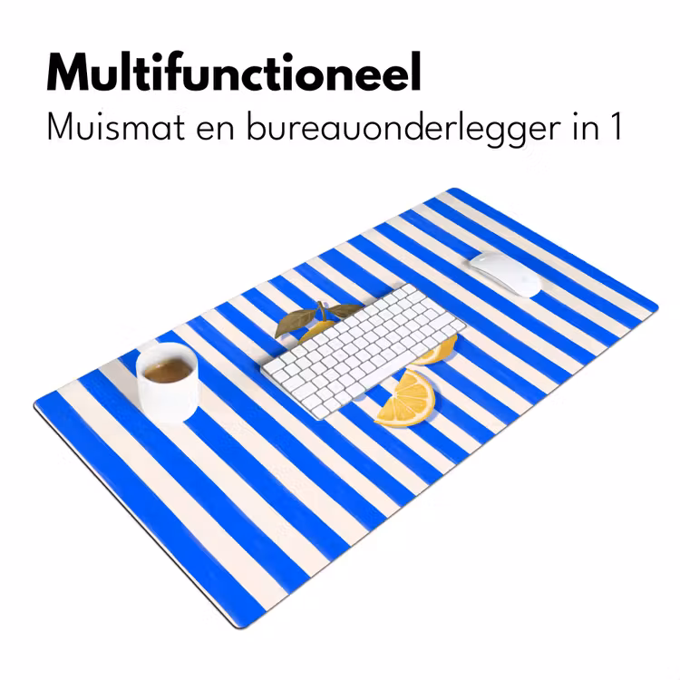 Bureau onderlegger - Fruit - Citroen - Zomer - Geel - Blauw — 7