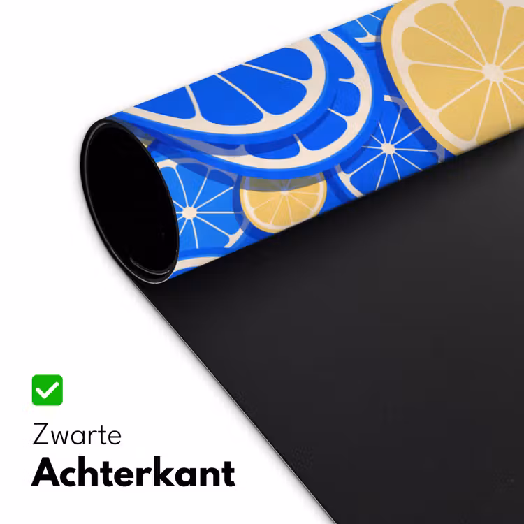 Bureau onderlegger - Fruit - Schijven - Patroon - Modern - Blauw - Geel — 5