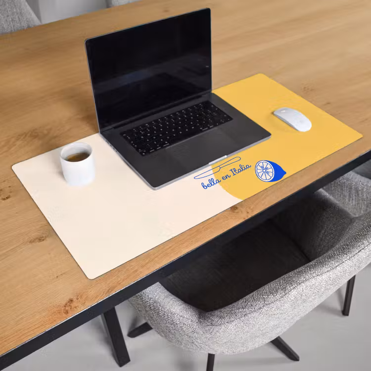 Bureau onderlegger - Italië - Eten - Citroen - Vis - Grafisch — 3