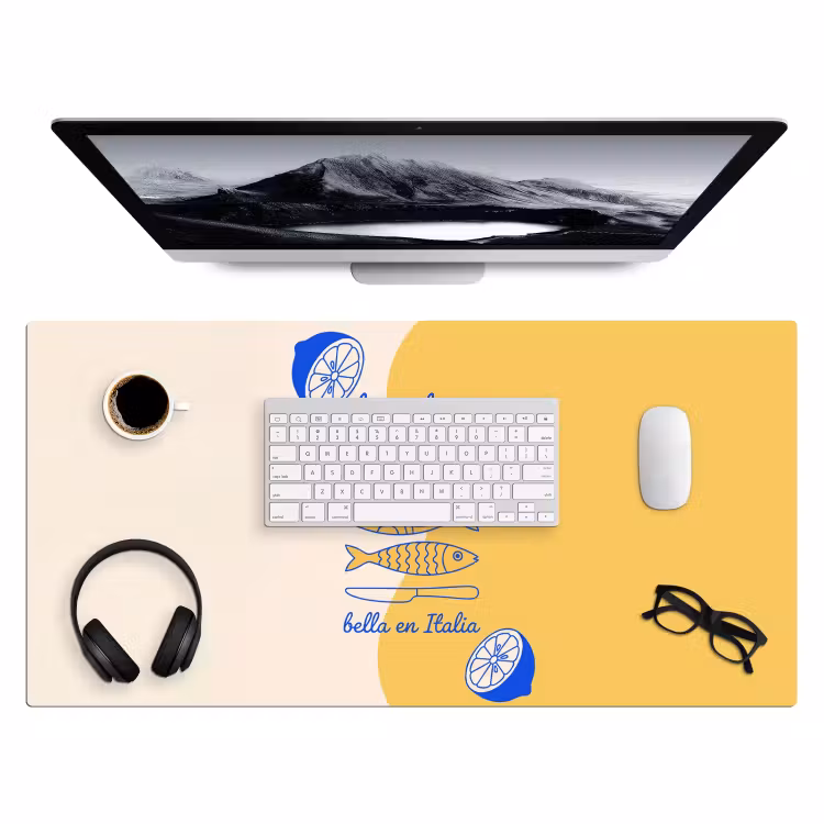 Bureau onderlegger - Italië - Eten - Citroen - Vis - Grafisch — 4
