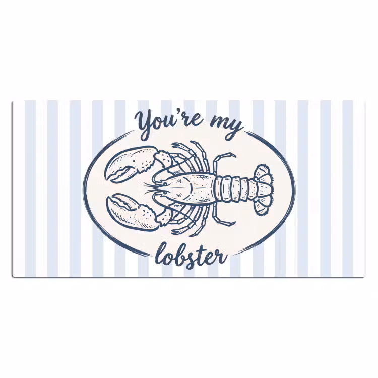 Bureau onderlegger - Kreeft - Illustratie - Liefde - Blauw - Decoratie — 2