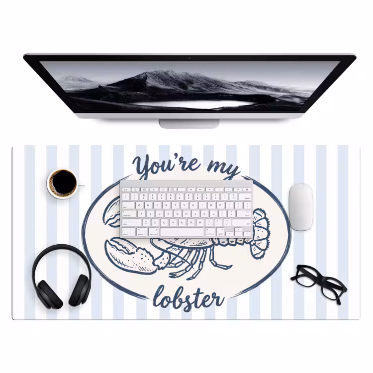 Bureau onderlegger - Kreeft - Illustratie - Liefde - Blauw - Decoratie — 4