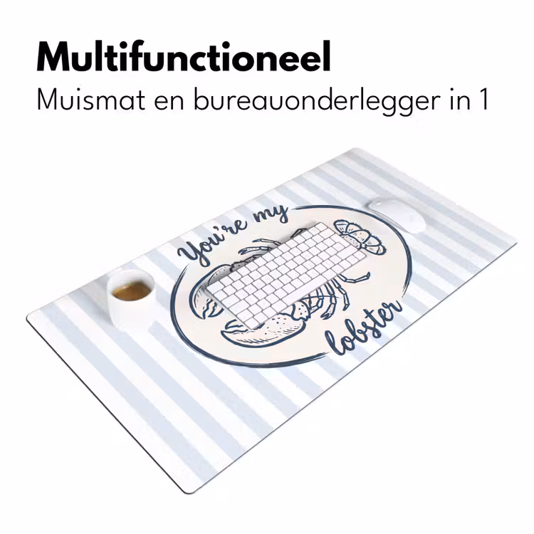 Bureau onderlegger - Kreeft - Illustratie - Liefde - Blauw - Decoratie — 7