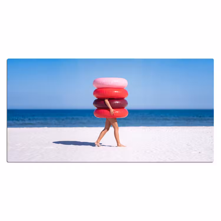 Bureau onderlegger - Mensen - Strand - Zomer - Recreatie - Kleurrijk — 2