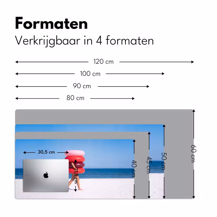 Bureau onderlegger - Mensen - Strand - Zomer - Recreatie - Kleurrijk — 8