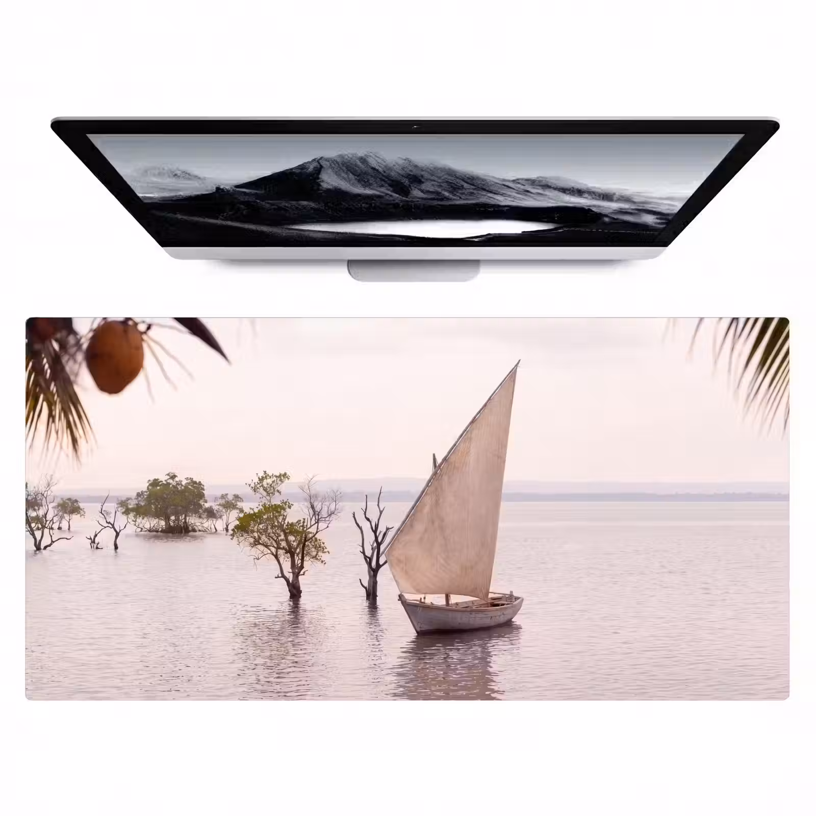 Bureau onderlegger - Boot - Zeil - Water - Tropisch - Natuur — 1