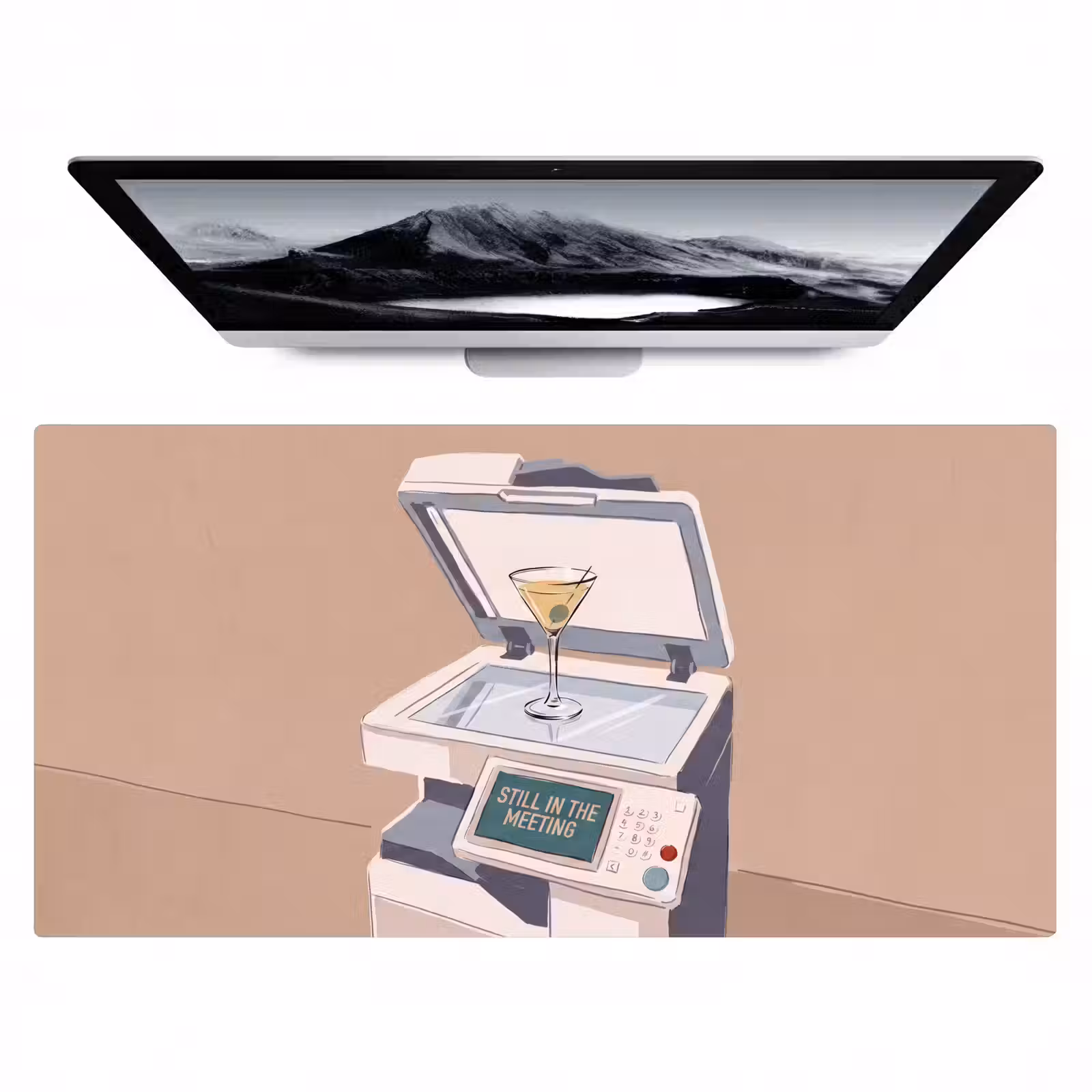 Bureau onderlegger - Kantoor - Drank - Humor - Illustratie — 1