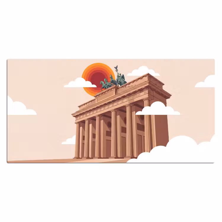 Bureau onderlegger - Architectuur - Brandenburg - Berlijn - Zonsondergang - Historisch — 2