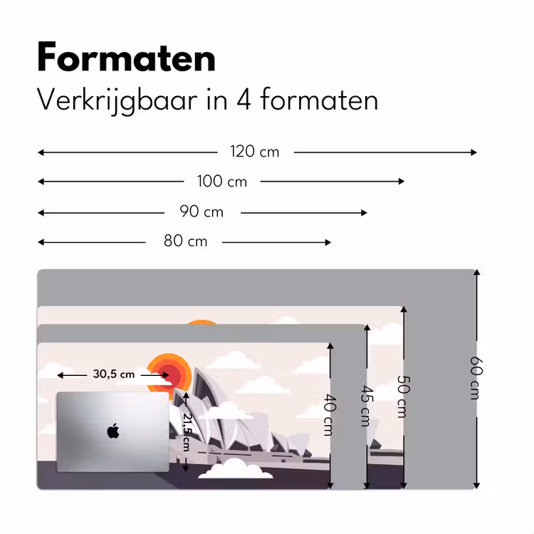 Bureau onderlegger - Architectuur - Stadsgezicht - Modern - Grijs - Oranje — 8
