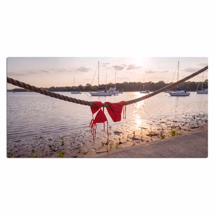 Bureau onderlegger - Badkleding - Rood - Zomer - Water - Zonsondergang — 2