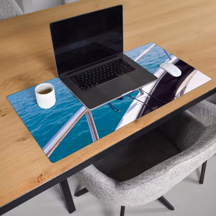 Bureau onderlegger - Bikini - Reling - Zee - Zomer - Blauw — 3