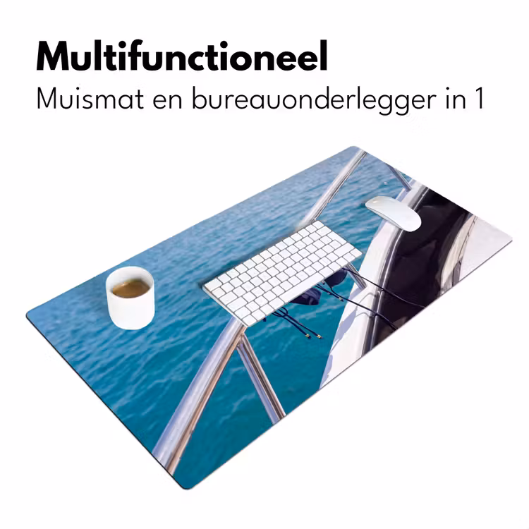 Bureau onderlegger - Bikini - Reling - Zee - Zomer - Blauw — 7