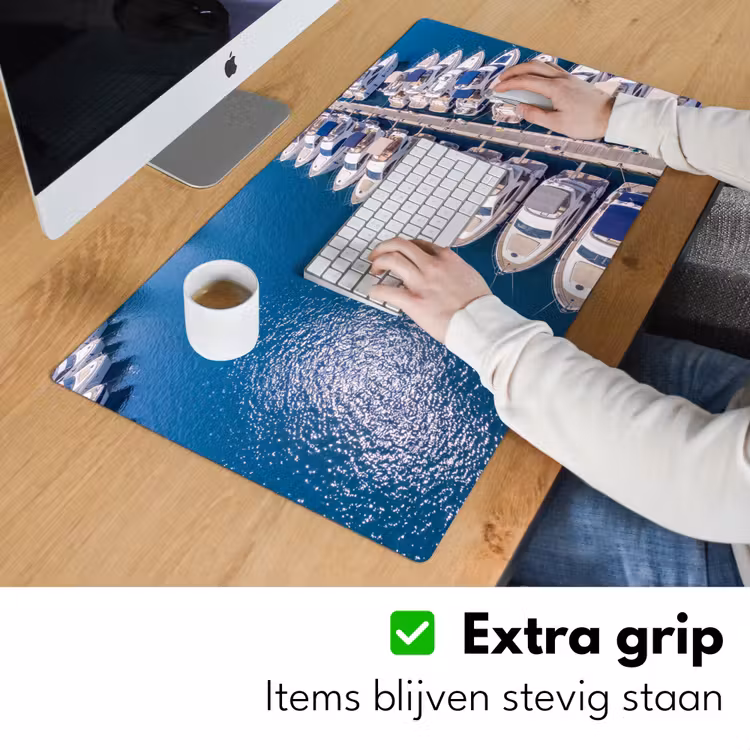 Bureau onderlegger - Boot - Jachthaven - Water - Zomer - Blauw — 6
