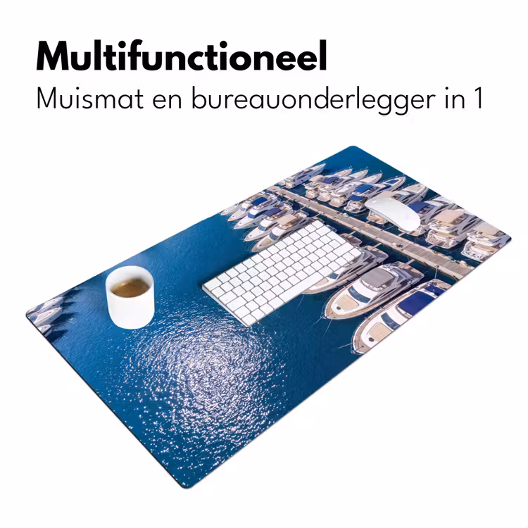 Bureau onderlegger - Boot - Jachthaven - Water - Zomer - Blauw — 7