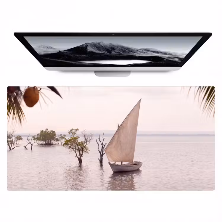Bureau onderlegger - Boot - Zeil - Water - Tropisch - Natuur — 1