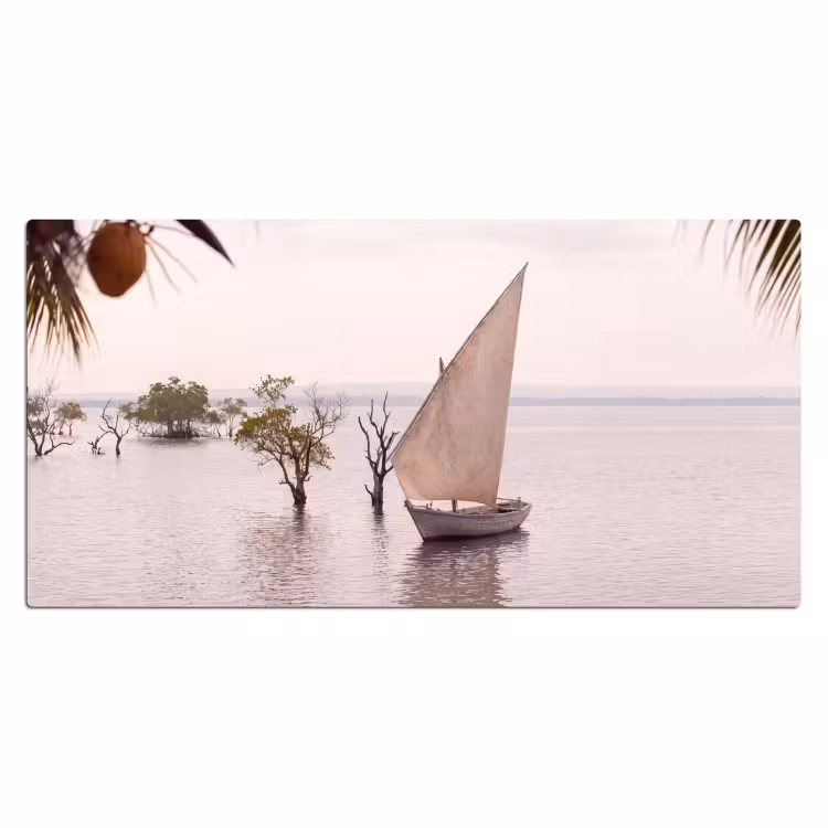 Bureau onderlegger - Boot - Zeil - Water - Tropisch - Natuur — 2