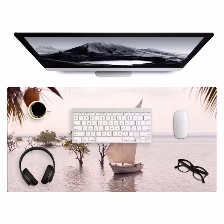 Bureau onderlegger - Boot - Zeil - Water - Tropisch - Natuur — 4