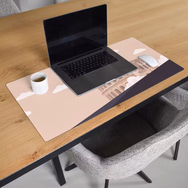 Bureau onderlegger - Colosseum - Zonsopgang - Rome - Architectuur - Beige — 3