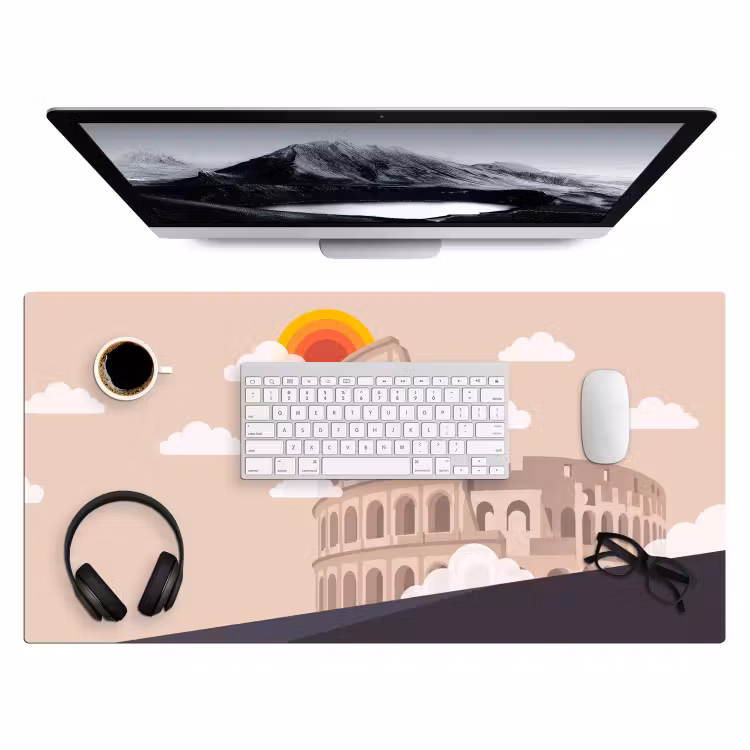Bureau onderlegger - Colosseum - Zonsopgang - Rome - Architectuur - Beige — 4