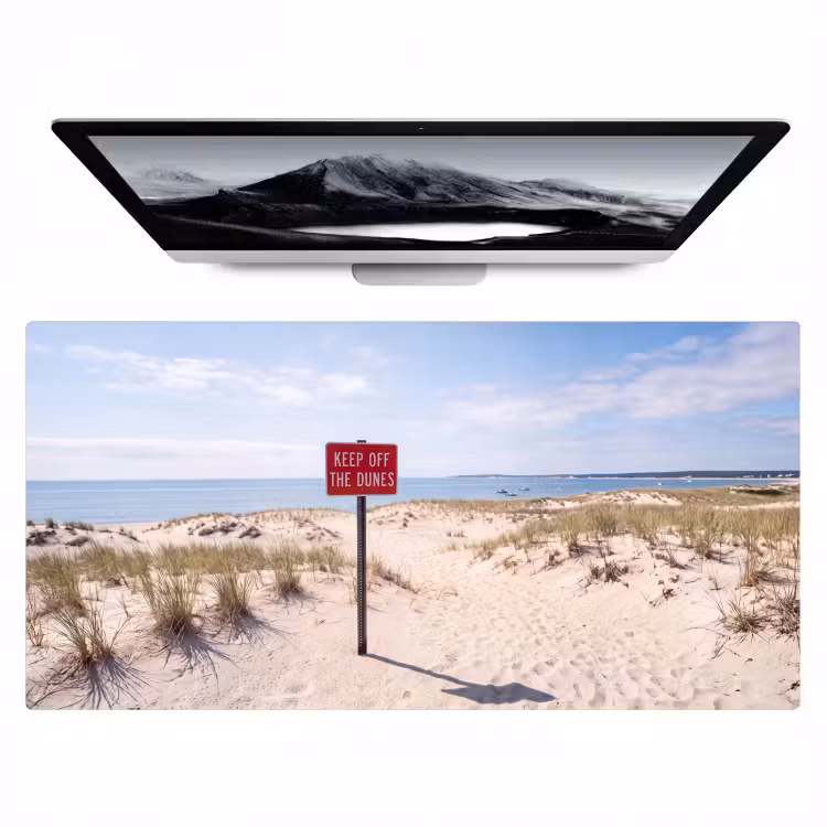 Bureau onderlegger - Duin - Bord - Kust - Landschap - Rood — 1