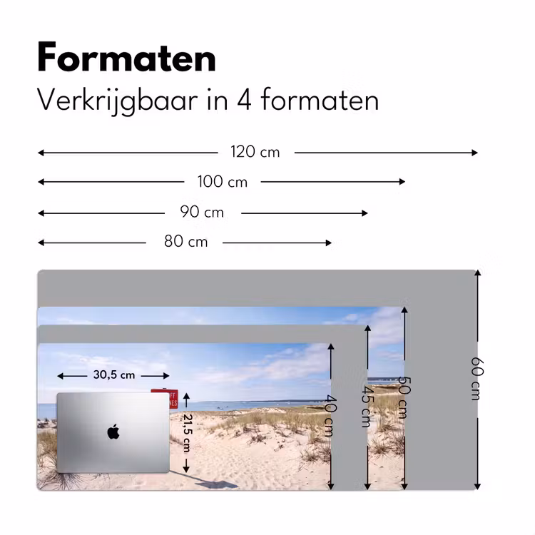 Bureau onderlegger - Duin - Bord - Kust - Landschap - Rood — 8