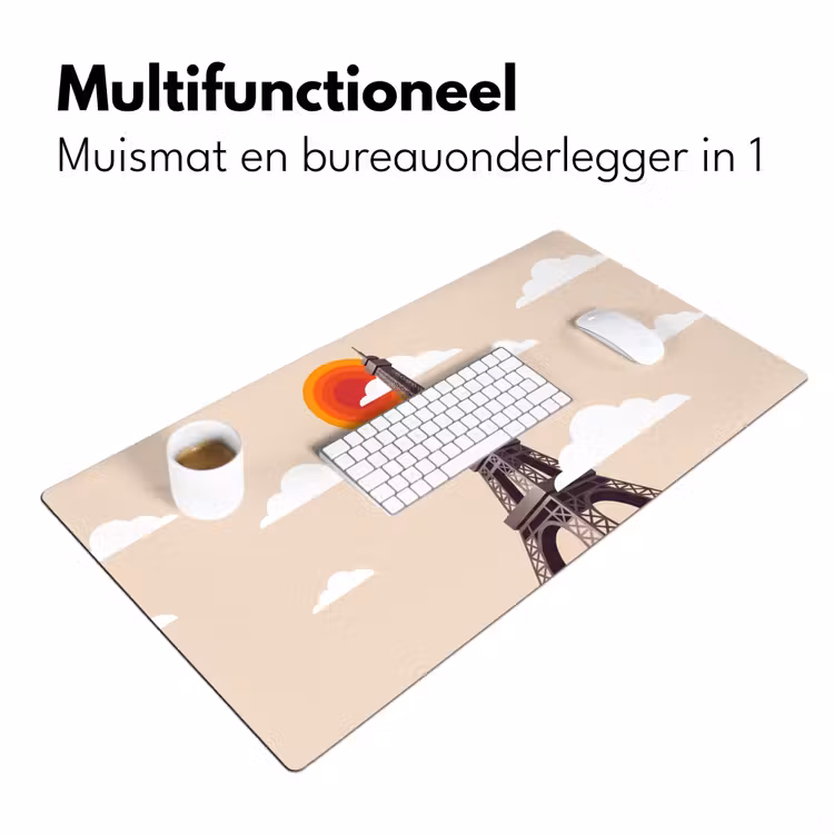 Bureau onderlegger - Eiffeltoren - Zon - Architectuur - Abstract - Beige — 7
