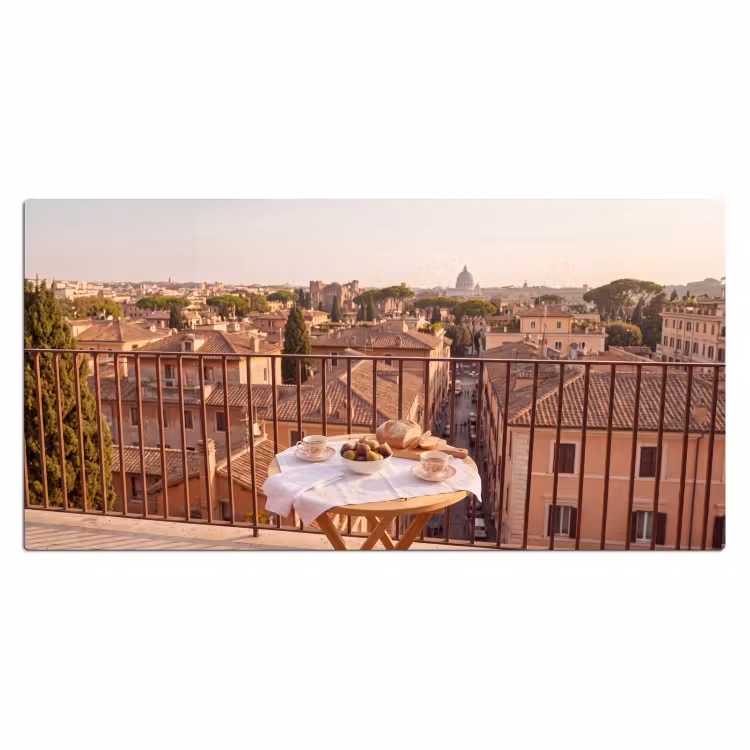Bureau onderlegger - Eten - Ontbijt - Balkon - Stad - Zonsopgang — 2