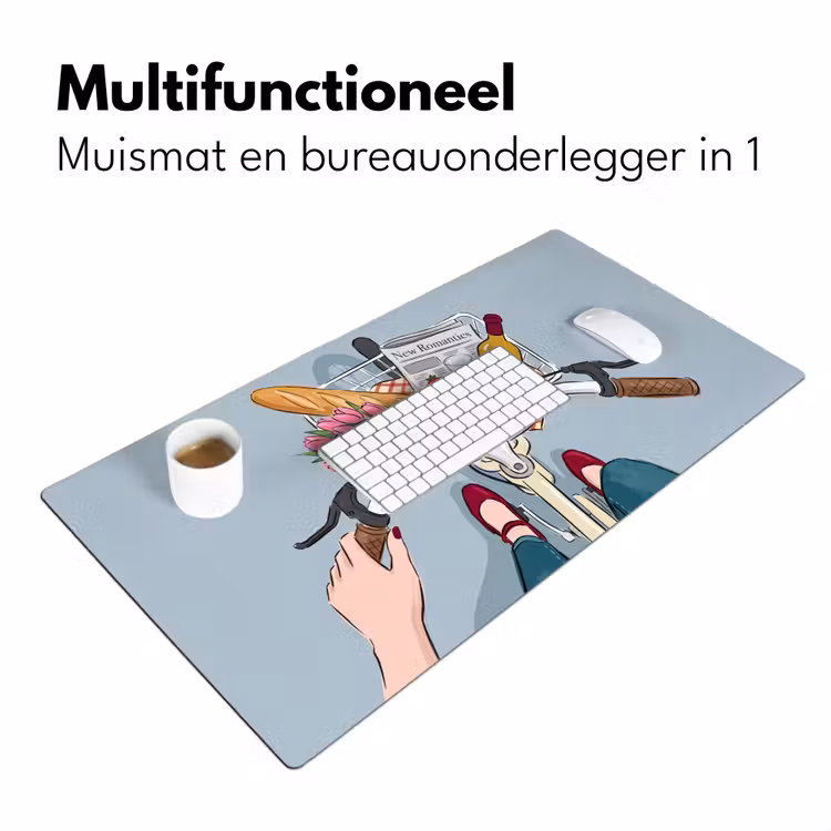 Bureau onderlegger - Fiets - Picknick - Zomer - Illustratie — 7
