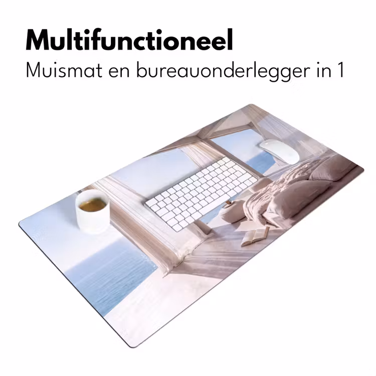 Bureau onderlegger - Interieur - Zeezicht - Modern - Rust - Beige — 7