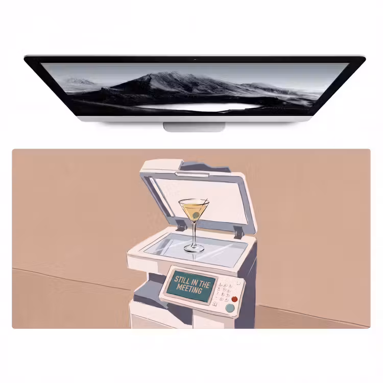 Bureau onderlegger - Kantoor - Drank - Humor - Illustratie — 1