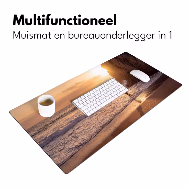 Bureau onderlegger - Mensen - Oceaan - Zonsondergang - Kust - Goud — 7