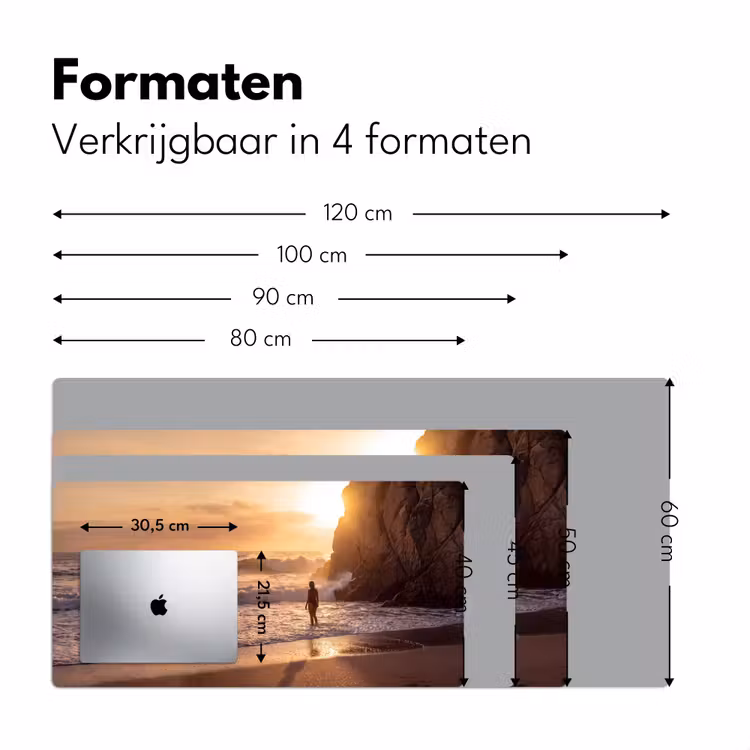 Bureau onderlegger - Mensen - Oceaan - Zonsondergang - Kust - Goud — 8