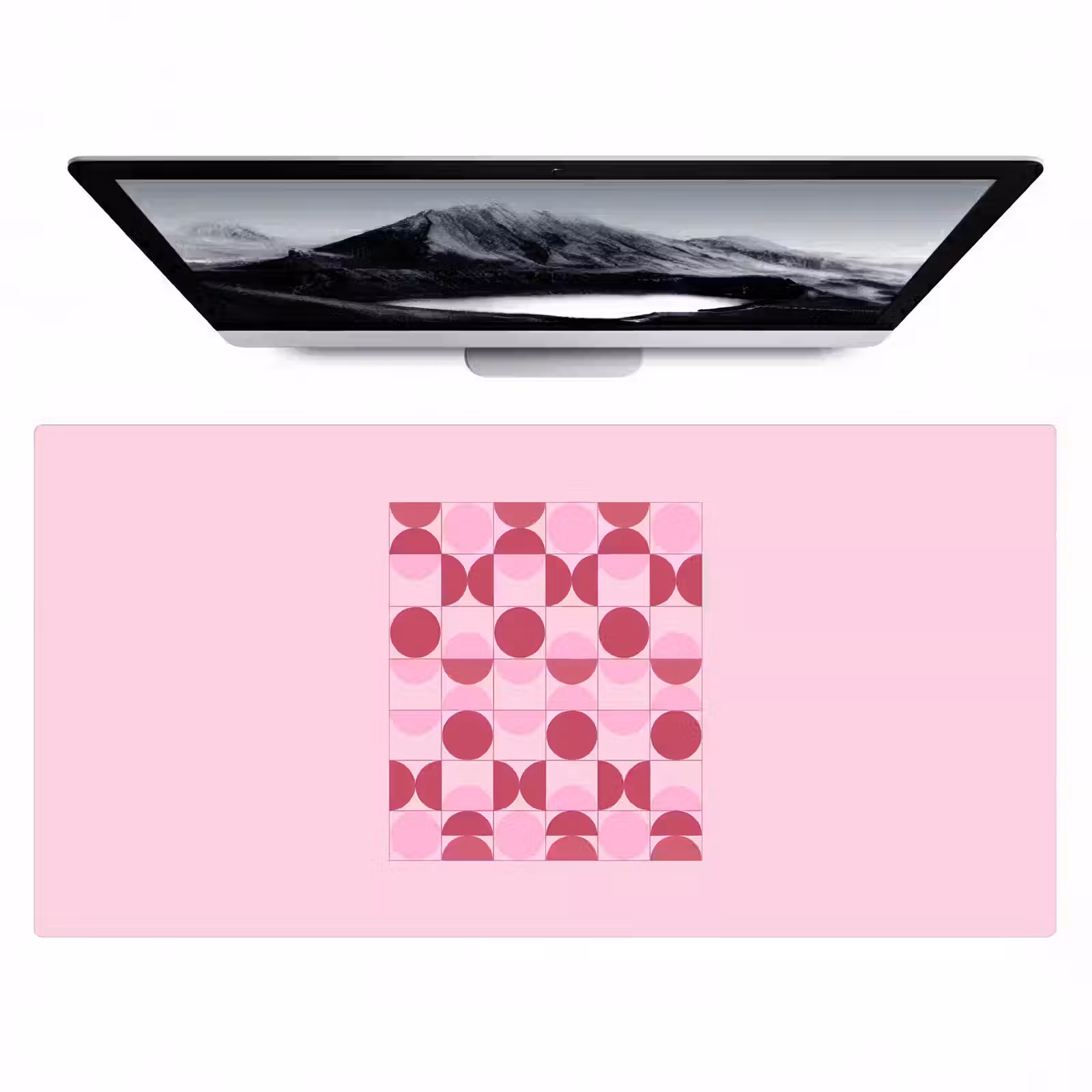 Bureau onderlegger - Abstract - Geometrisch - Cirkels - Roze - Modern — 1