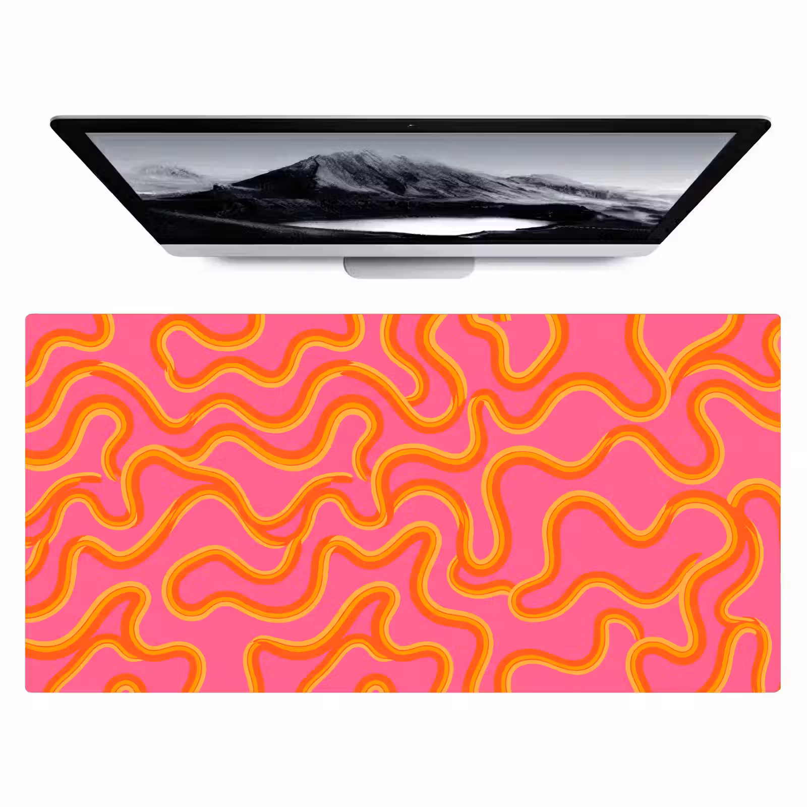 Bureau onderlegger - Abstract - Golvende lijnen - Modern - Kleurrijk — 1