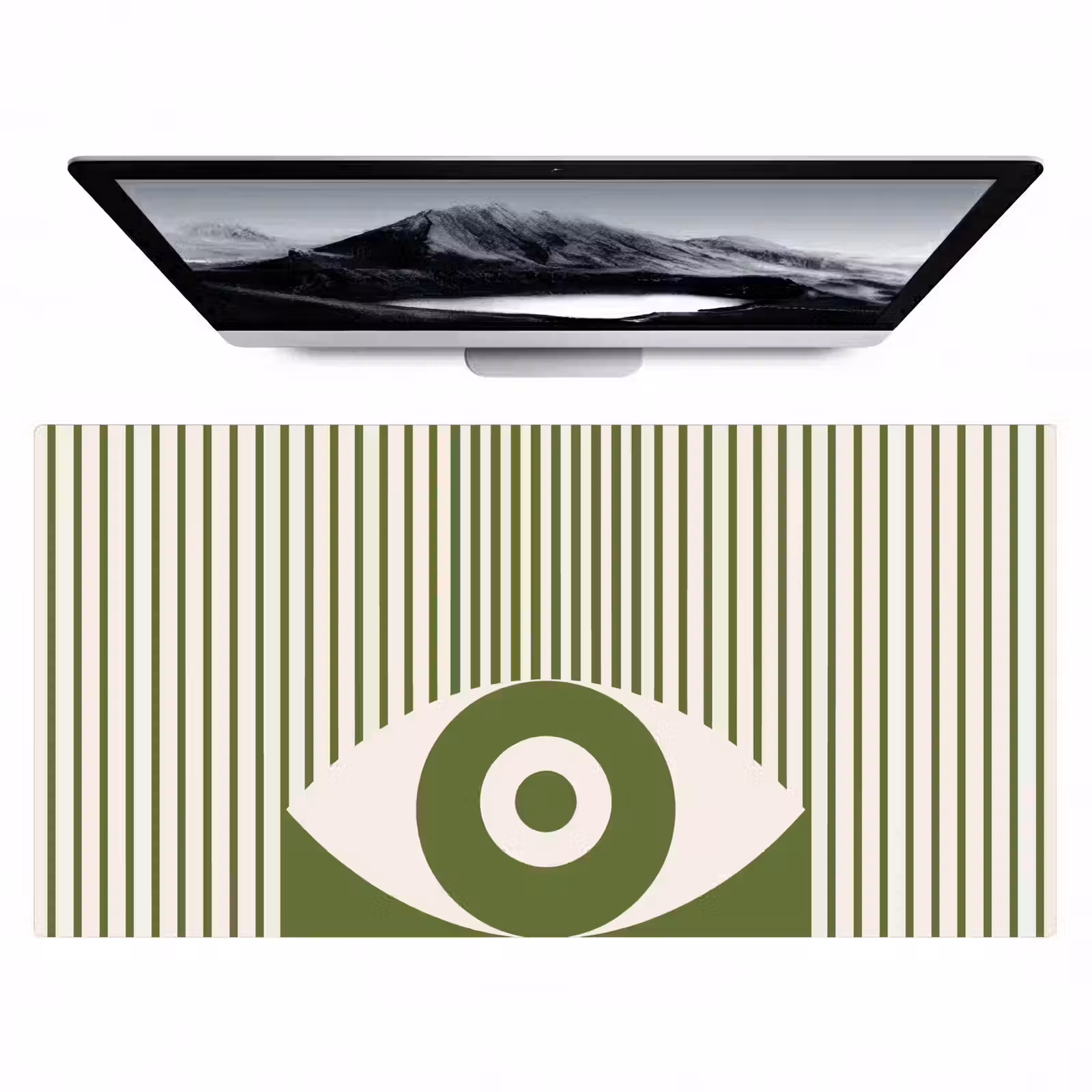 Bureau onderlegger - Abstract - Oog - Strepen - Modern - Groen — 1