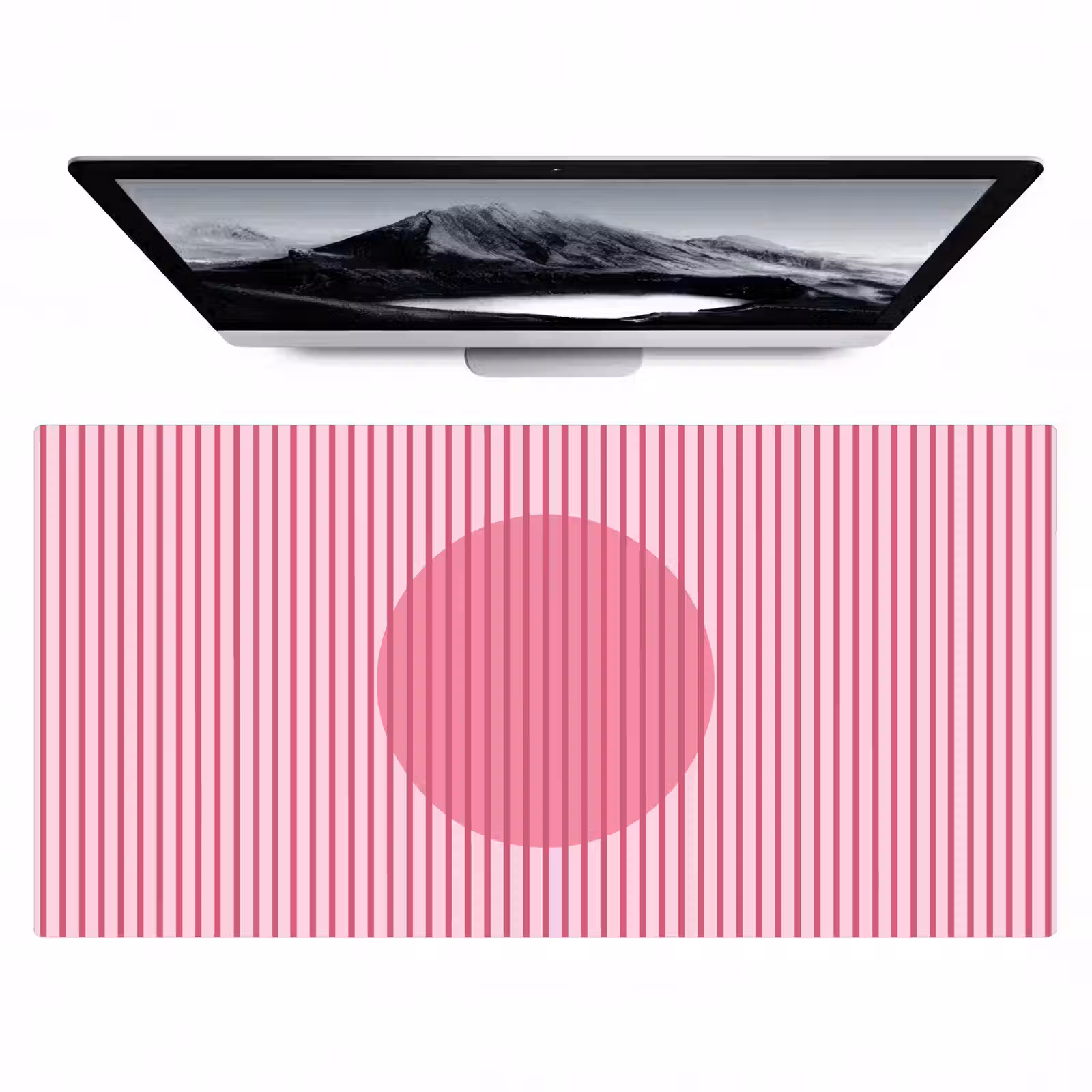 Bureau onderlegger - Abstract - Strepen - Ovaal - Roze - Modern — 1