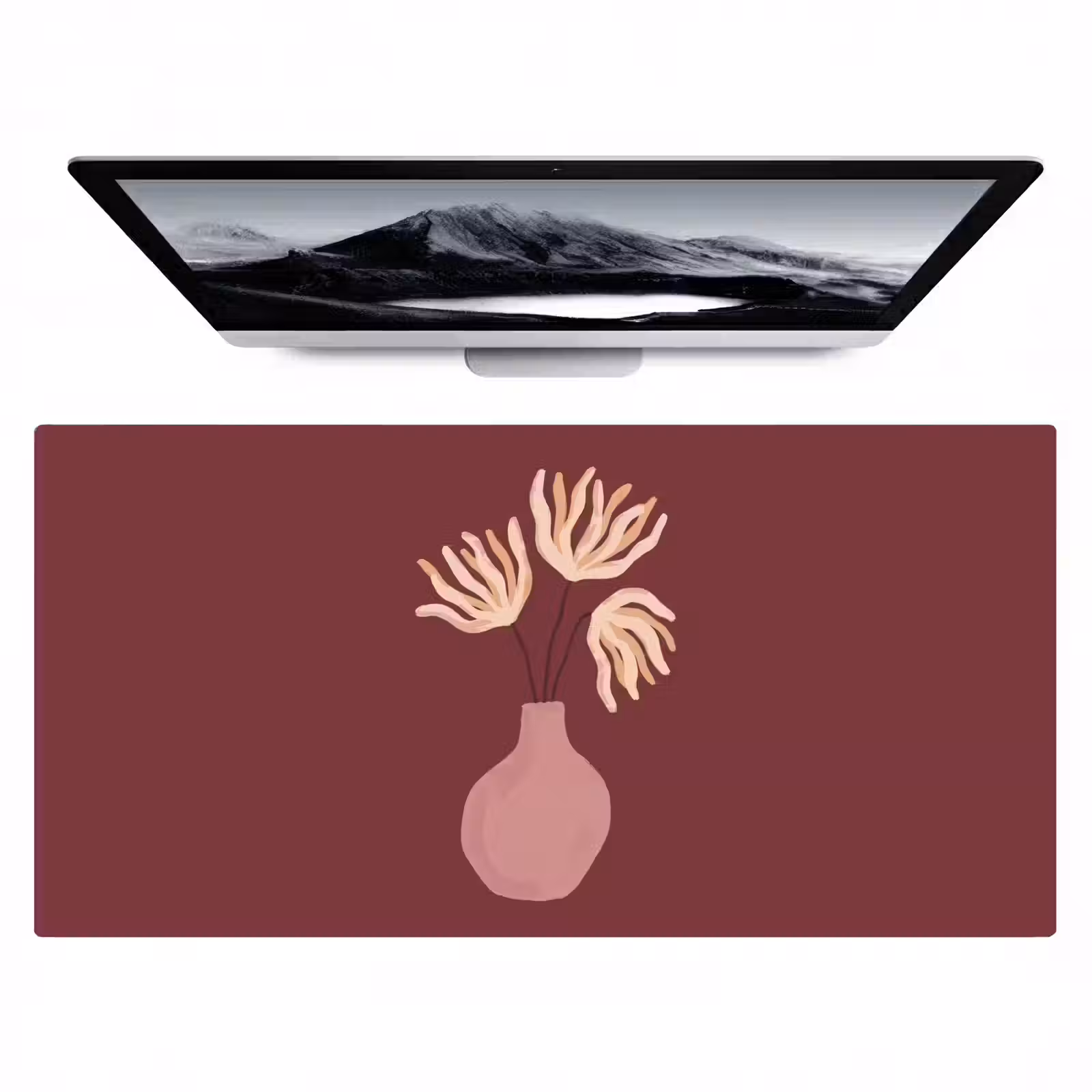 Bureau onderlegger - Bloemen - Vaas - Abstract - Modern - Aardetinten — 1