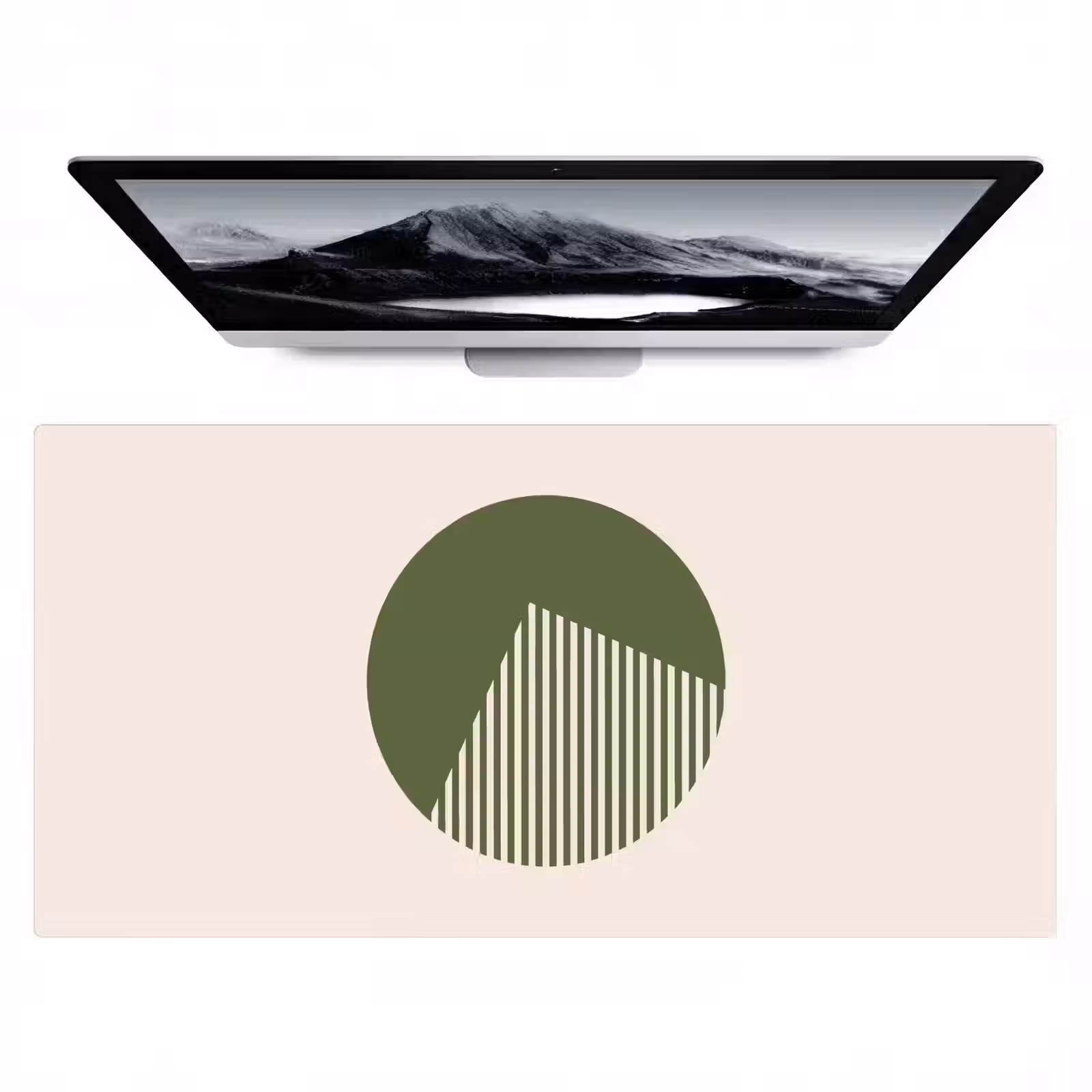 Bureau onderlegger - Cirkel - Strepen - Geometrisch - Abstract - Groen — 1