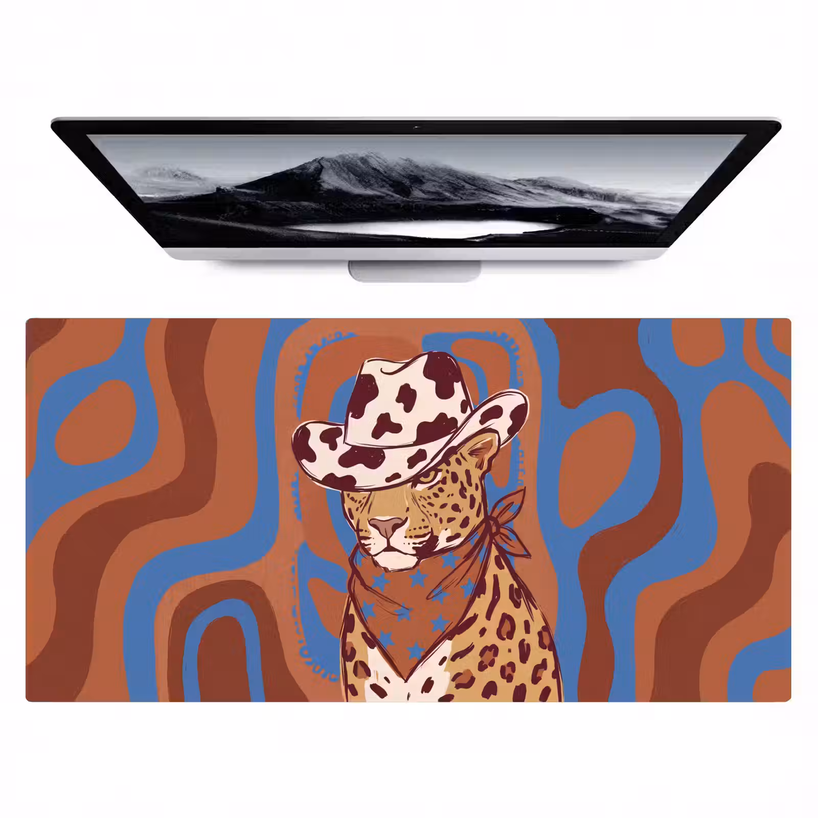 Bureau onderlegger - Dieren - Cowboyhoed - Modern - Illustratie - Bruin — 1