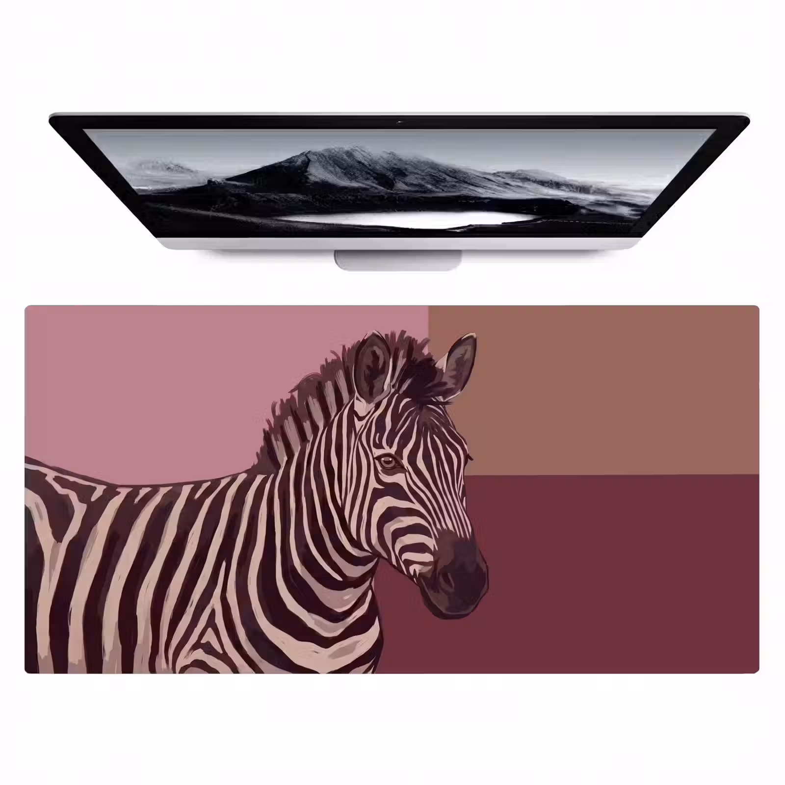 Bureau onderlegger - Dieren - Zebrahoofd - Wildlife - Modern - Bruin — 1