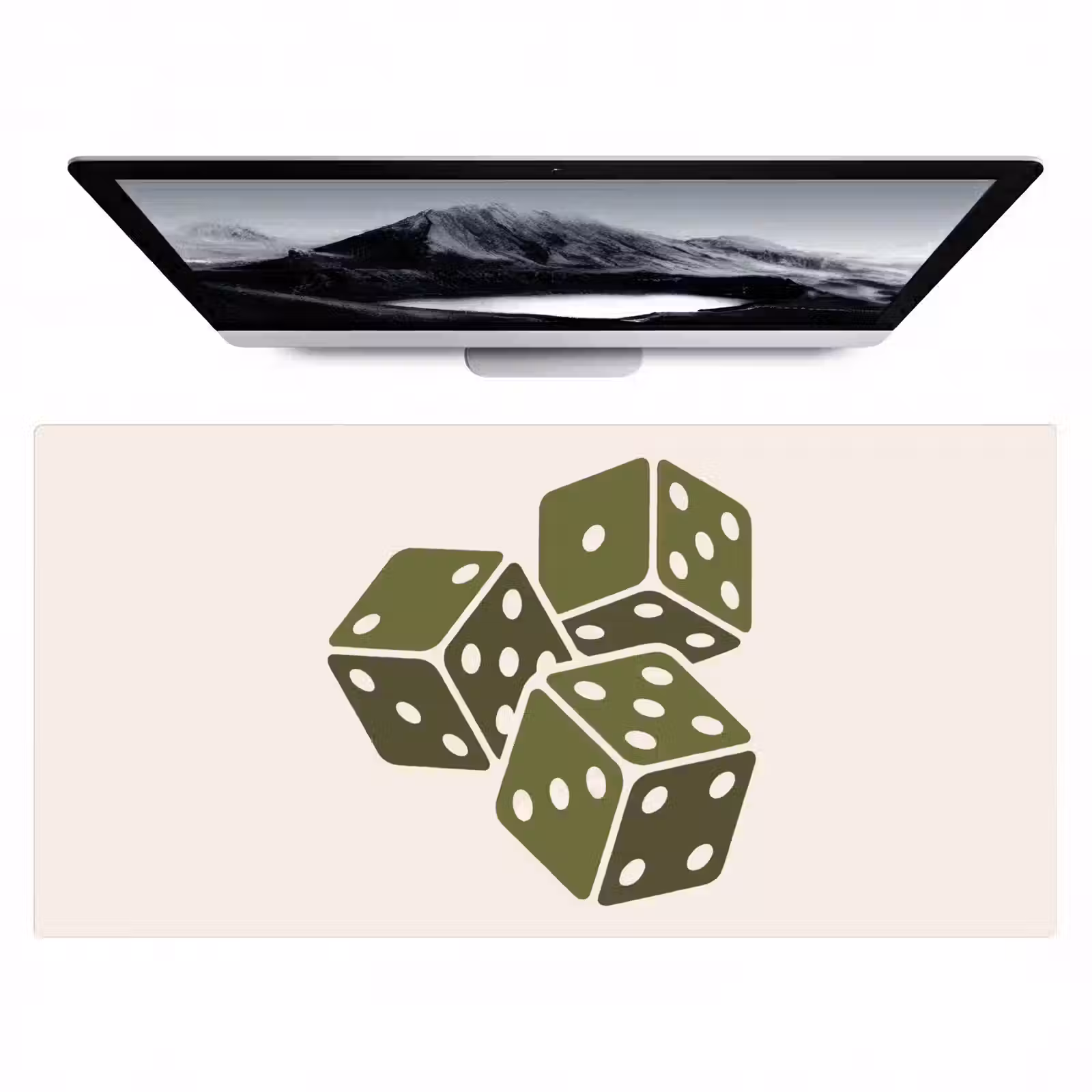 Bureau onderlegger - Dobbelsteen - Spel - Groen - Abstract — 1