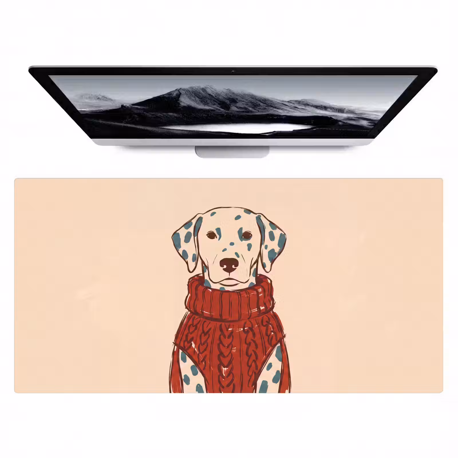 Bureau onderlegger - Hond - Trui - Winter - Dieren - Rood — 1