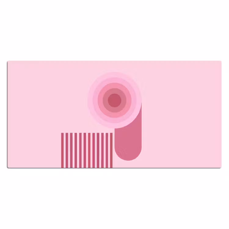 Bureau onderlegger - Abstract - Cirkels - Strepen - Modern - Roze — 2
