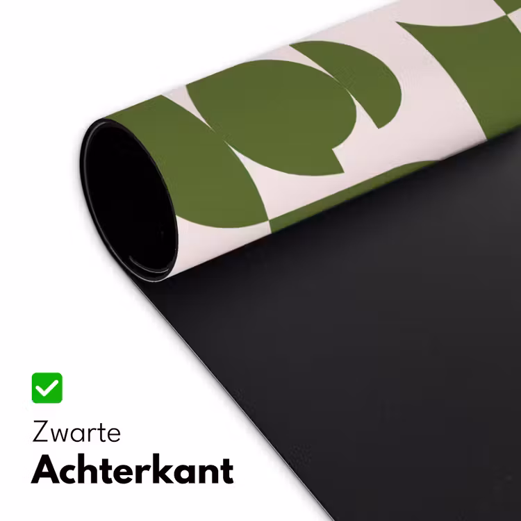 Bureau onderlegger - Abstract - Geometrie - Modern - Groen - Wit — 5
