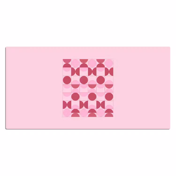 Bureau onderlegger - Abstract - Geometrisch - Cirkels - Roze - Modern — 2